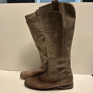 Frye Paige Riding Boot Tan Leather Women’s Size 10